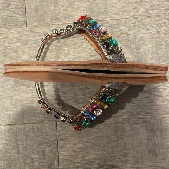 JEFFREY CAMPBELL Ibiza Naples Multicolor Jewel Embellished Sandals - Picture 14 of 16